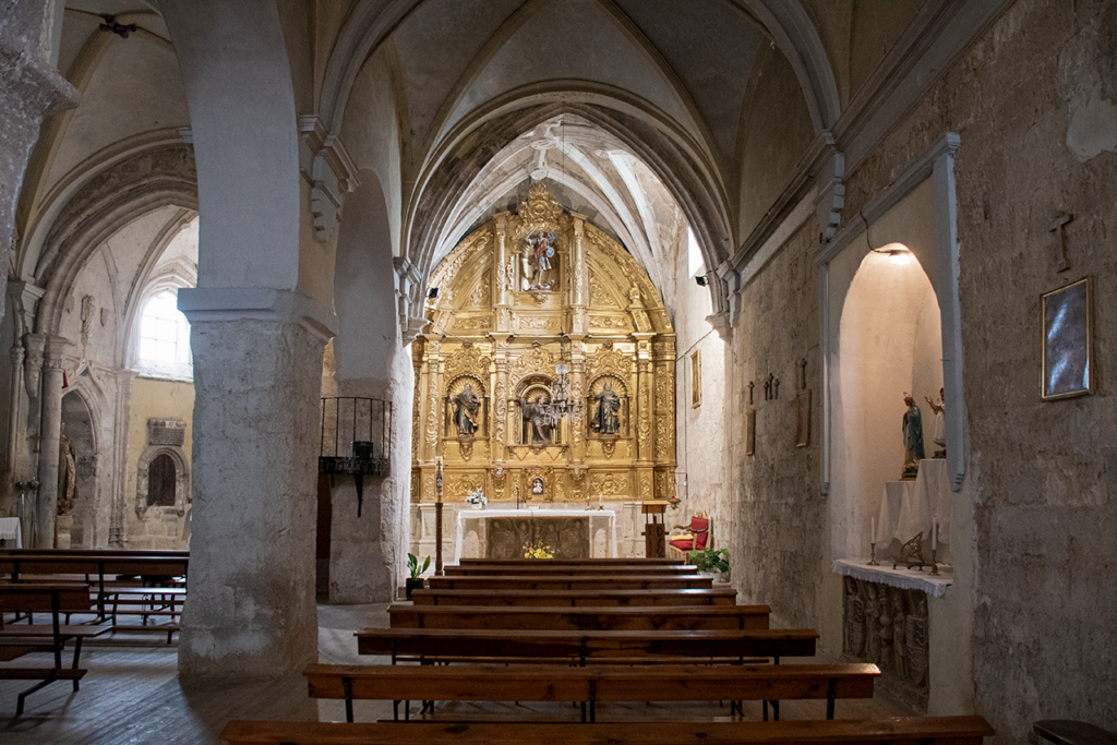 Retablo lateral barroco de la iglesia de San Román de Villodre.